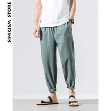 Sinicism Store 5XL хлопковые льняные повседневные штаны мужские летние штаны для бега мужские модные мягкие брюки китайские традиционные брюки