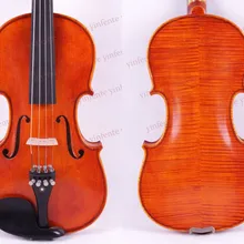 4/4 скрипки детали из черного дерева Пламя клен обратно антикварная лакированная ель мастер мощный звук Pro