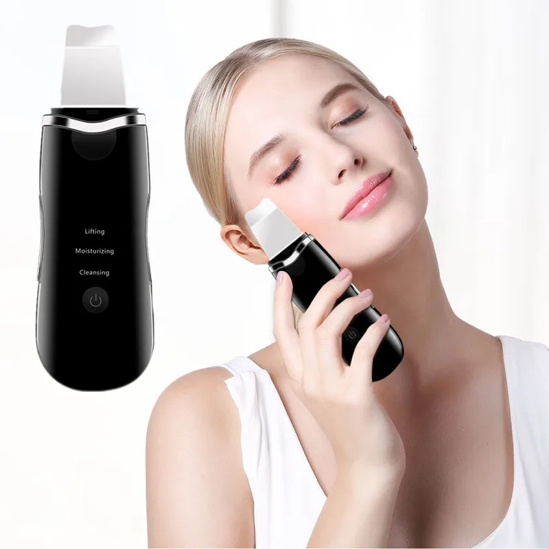 

Ultrasonic Skin Scrubber Face Deep Cleaning Peeling Shovel Facial Pore Cleaner Blackhead Remover Face Lifting USB Rechargeable