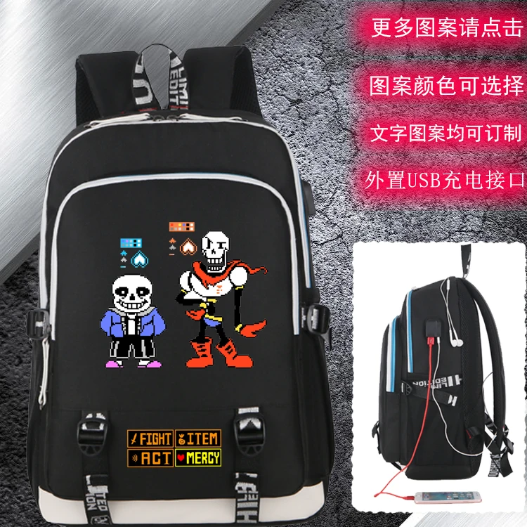 

Game Undertale Sans Papyrus printing Backpack Schoolbag Travel Students Bag Cospaly Gift Camouflage Teenage Girl Backpacks