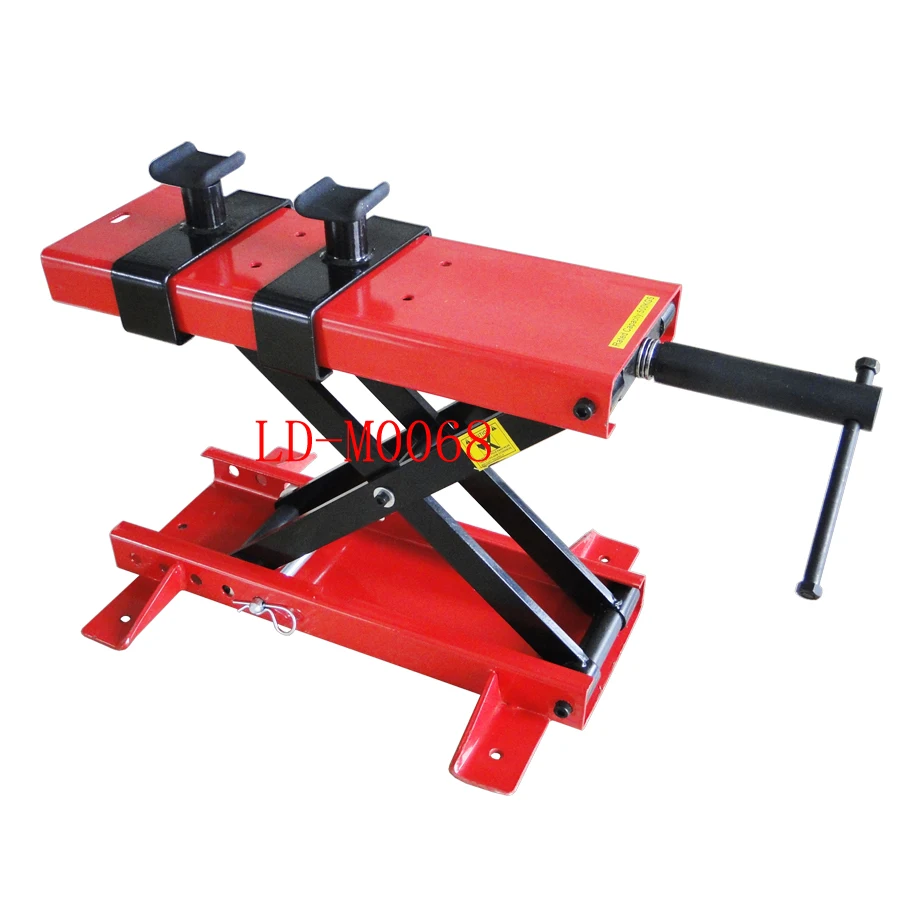 1100 LB Motorcycle Center Scissor Lift Jack with Safety Pin Hoist Stand