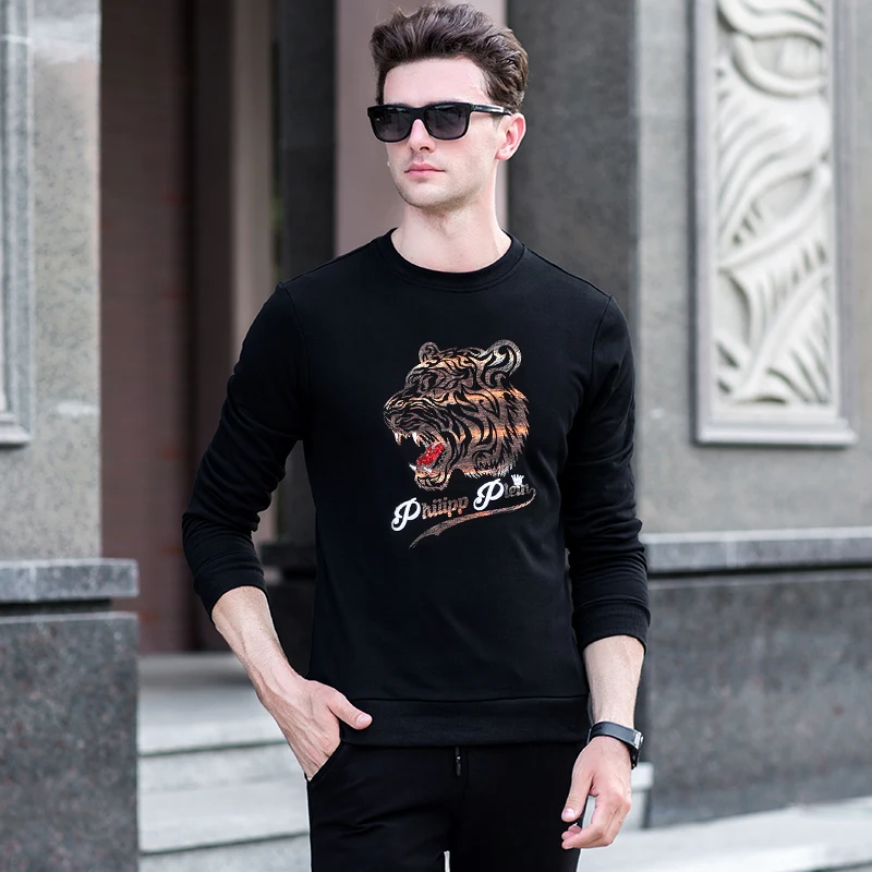 2018 New spring autumn fashion O neck Hoodies Men Warm