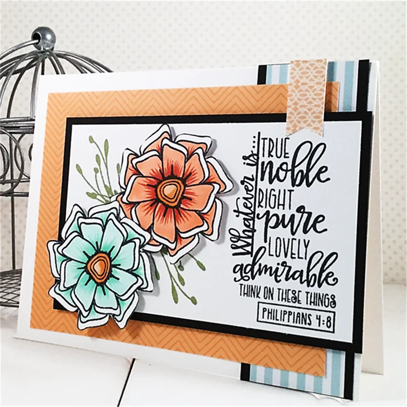 

11Pcs/lot New Flower Clear Stamps For Card Making Scrapbooking Album Dies Letter Beautiful Things Stamps Set New 2019