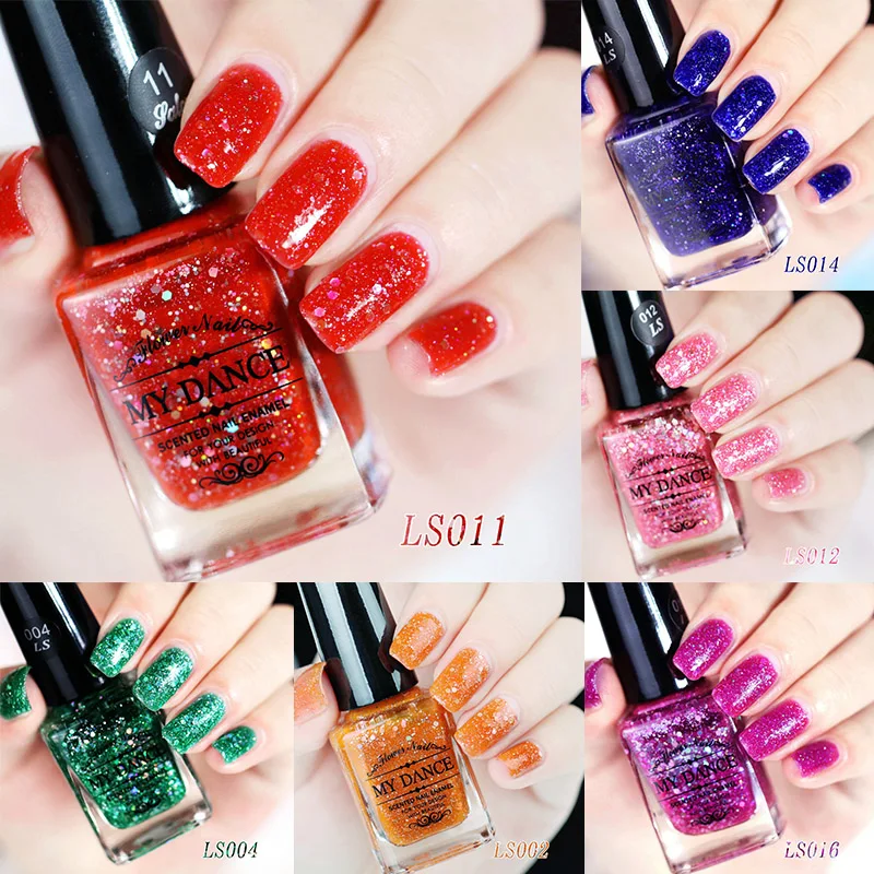 

Holographic Mirror Laser Sequins Nail Polish Individuality Fashion Gloss Metal Color Mirror Effect Quickly Dry Lacquer Varnish