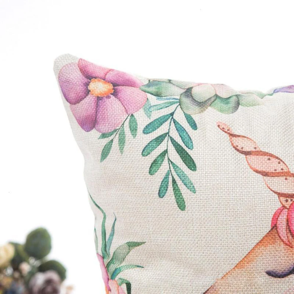 Oriwoo 45x45 см Единорог День Рождения Вечеринка Babyshower наволочка единорог украшение
