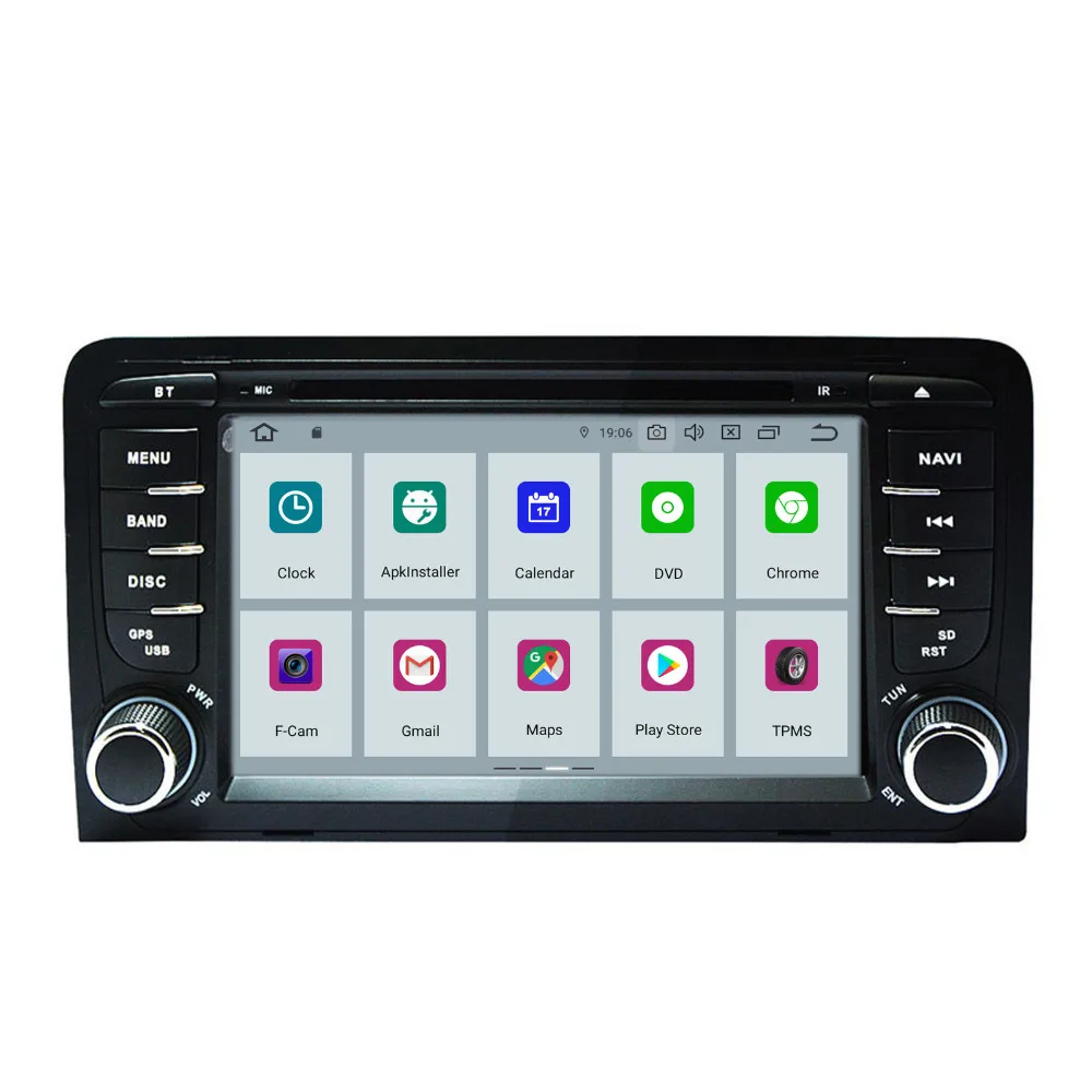 Top COIKA 7" Android 9.0 System Car DVD Radio Player For Audi A3 S3 2003-2011 With 2+16G RAM GPS Navi Stereo 4G OBD DVR RDS WIFI BT 2