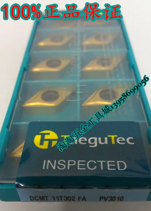 Токарные Вставки Taegutec DCMT11T302FA PV3010 оптовая продажа DCMT 11T302 FA для стали чугуна