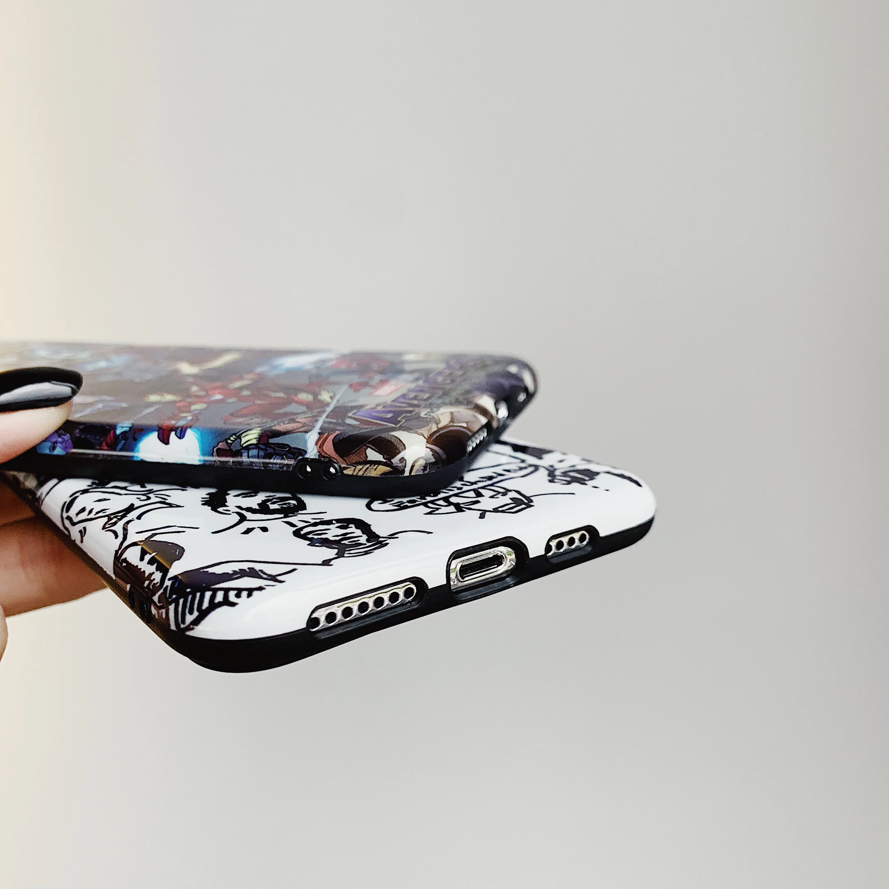 Мультфильм Marvel Мститель конец игры телефон пара чехол для iPhone 6 6s 7 8 Plus X XS XR XSMax