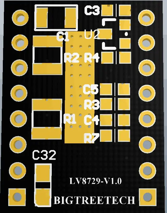 BIQU LV8729 Драйвер шагового двигателя 4-слойные PCB крайне низкий уровень шума, LV8729 microstep драйвер управления модуль с радиатором для 3d принтера