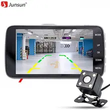 Junsun H6 4.0 дюймов 170 градусов объектив Full HD 1080 P Видеорегистраторы для автомобилей Двойной Камера видео Регистраторы Ночное видение LDWS G- датчик с ADAS