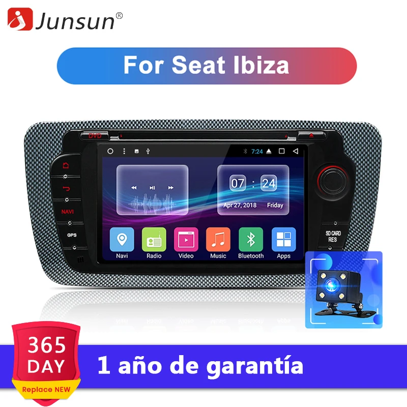

Junsun 2 Din Android 7.1 Car DVD Multimedia player For Seat Ibiza 2009-2013 GPS Navigation OBD2 RDS raido video audio player