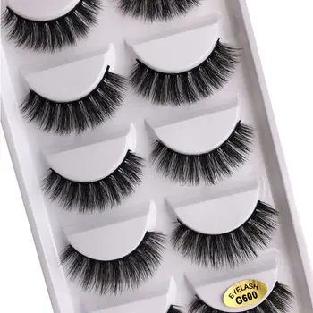 

SHIDISHANGPIN 5/10/20Packs Mink Eyelashes 3D Mink Fake Eyelashes False Eyelash Fake Lashes Natrual Makeup Lashes Wholesale G600