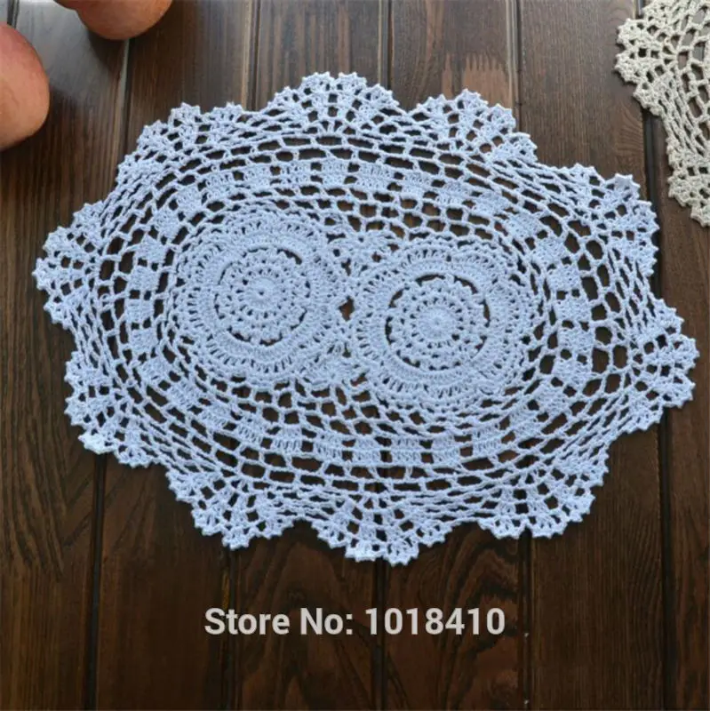 

10pcs/lot 26*40cm(10.23*15.75")Hand Made Crochet doily/placemat coasters/placemat set/shabby chic/place mats/doilies crochet /