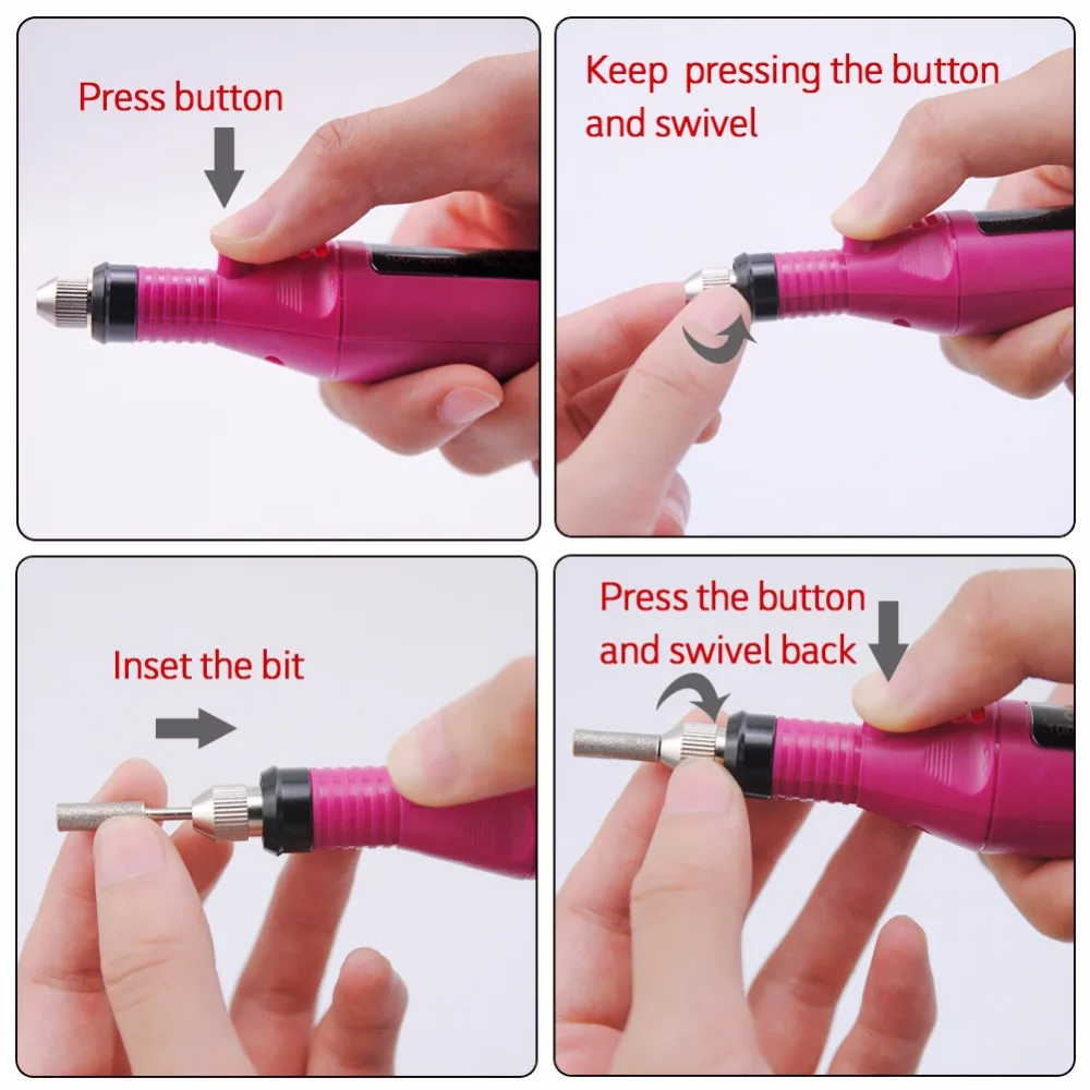 Professional Electric Nail Drill Bits Set Mill Cutter Machine For Professional Electric Nail Drill Bits Set Mill Cutter Machine For Manicure Tips Pedicure File Nails In Drills