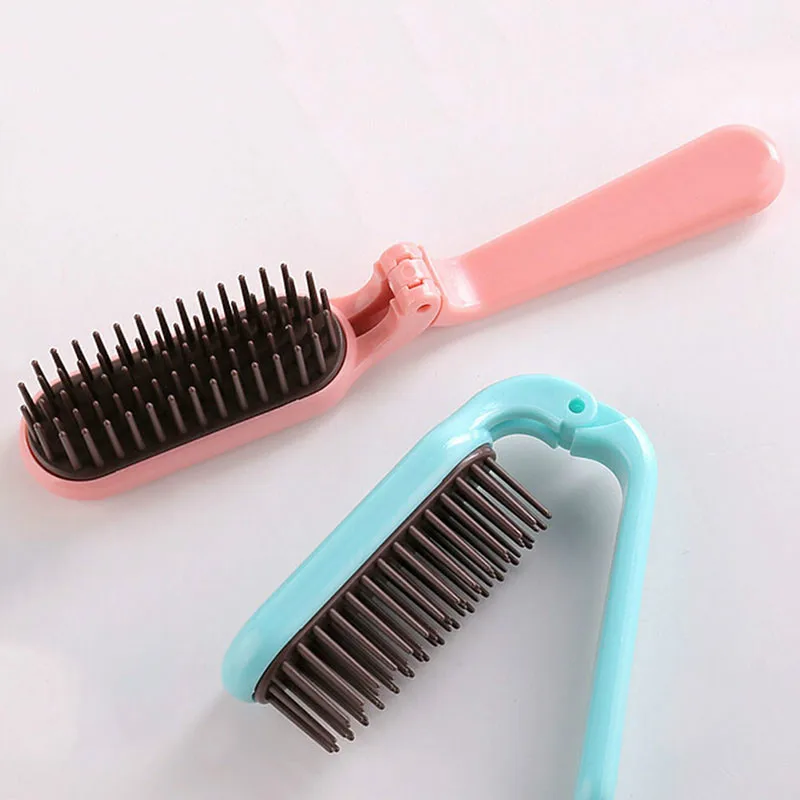 Pocket Folding Hair Brush Comb Portable Collapsible Travel Essentials