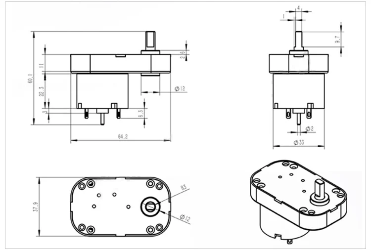 С источником питания от постоянного тока, 6 V-24 V 55 об/мин 95RPM с низким Скорость высокий крутящий момент червь металлическая коробка передач, редукторный двигатель Реверсивный электрический Шестерни ed мотор качество Шестерни моторы