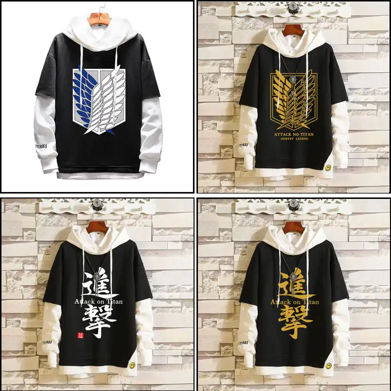 Attack on Titan Scouting Legion Eren Mikasa Cosplay Hoodie Sweatshirts Coat