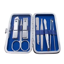 Набор для маникюра профессиональный черный Нержавеющая сталь машинки для стрижки ногтей Наборы палец плоскогубцы ногтей для педикюра, на палец для ногтей, набор инструментов