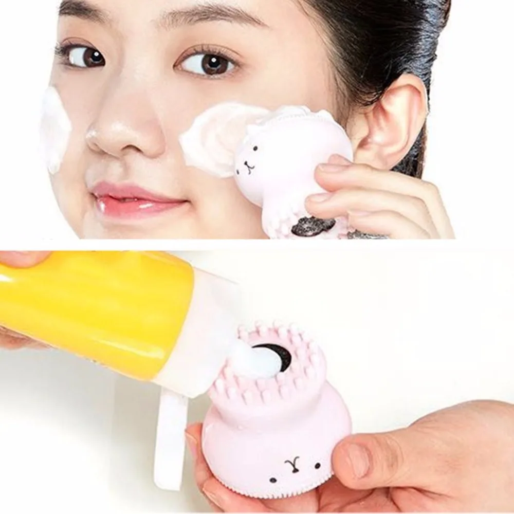 

Face Cleaning Tool Jellyfish Wash Brush Exfoliating Face Cleaner Massage Soft Silicone Facial Brush Scrubber Deep Pore