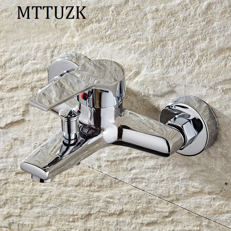 MTTUZK wall mounted Triple bathtub faucet Shower faucet control valve