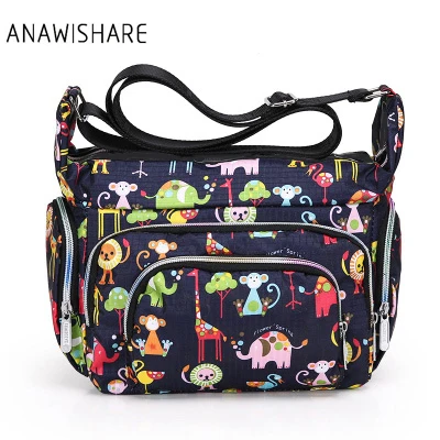  2017 Canvas Crossbody Bags Women Messenger Bags Floral Printing Small Shoulder Bag Ladies Summer Beach Bags Waterproof Handbags 