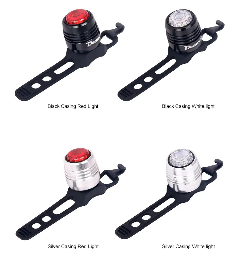 Excellent Deemount Bicycle Rear Light Carat Type Bike Warning Lamp USB Charge Red White Light Color Safety Headlight Tail 6-20 hours Lante 6 Excellent Deemount Bicycle Rear Light Carat Type Bike Warning Lamp USB Charge Red White Light Color Safety Headlight Tail 6-20 hours Lante 6