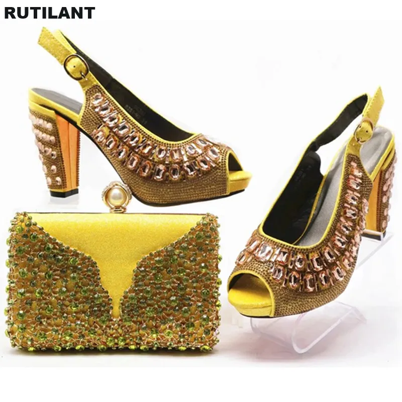 

New Arrival Italian Matching Shoe and Bag Set for Wedding Shoe and Bag Set for Party In Women Elegant Italy Design Women Pumps