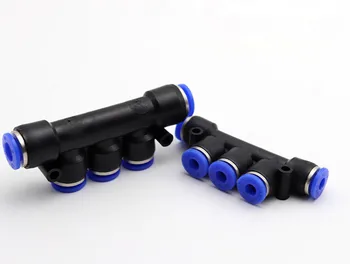 

PK-4 Air Pneumatic Fitting 5 Way One Touch 8mm 10mm 6mm 4mm OD Hose Tube Push In 5 Port Gas Quick Fittings Connector Coupler