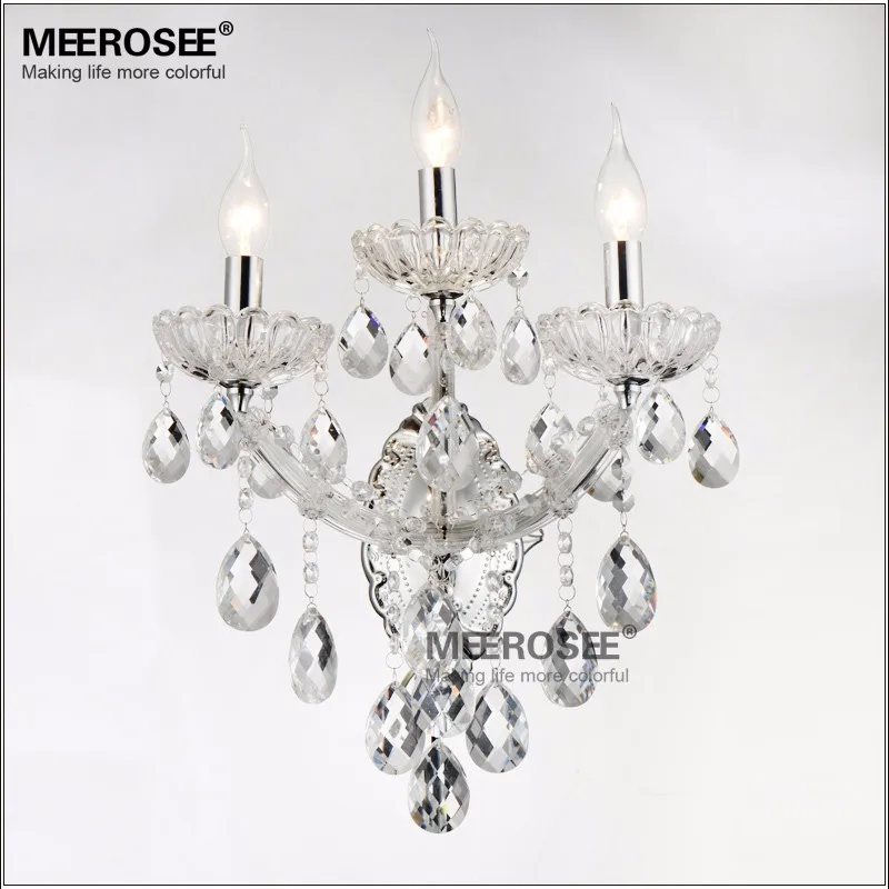 

Modern Clear Crystal Wall Light 3 Arms Wall Bracket Lights fixture Wall Sconces Lighting for Bathroom, Bedroom Free Shipping