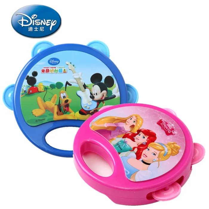 DISNEY Educational Cartoon Drum Rattles Toy Baby Hand Drum Toy Musical