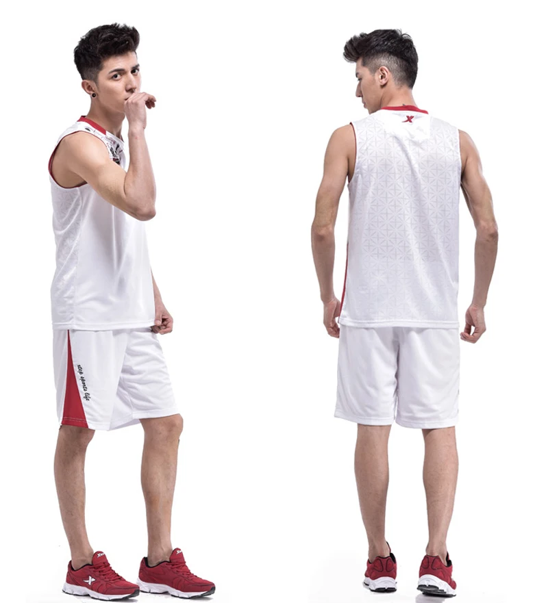 Xtep Men's Team USA College Basketball Jerseys and Shorts Uniforms Blue