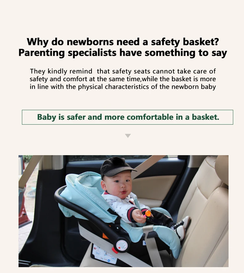 High Landscape   Luxury Infant  3 in 1 stroller Baby Stroller  Carriage Basket Four Wheels Stroller Baby Safe Seat