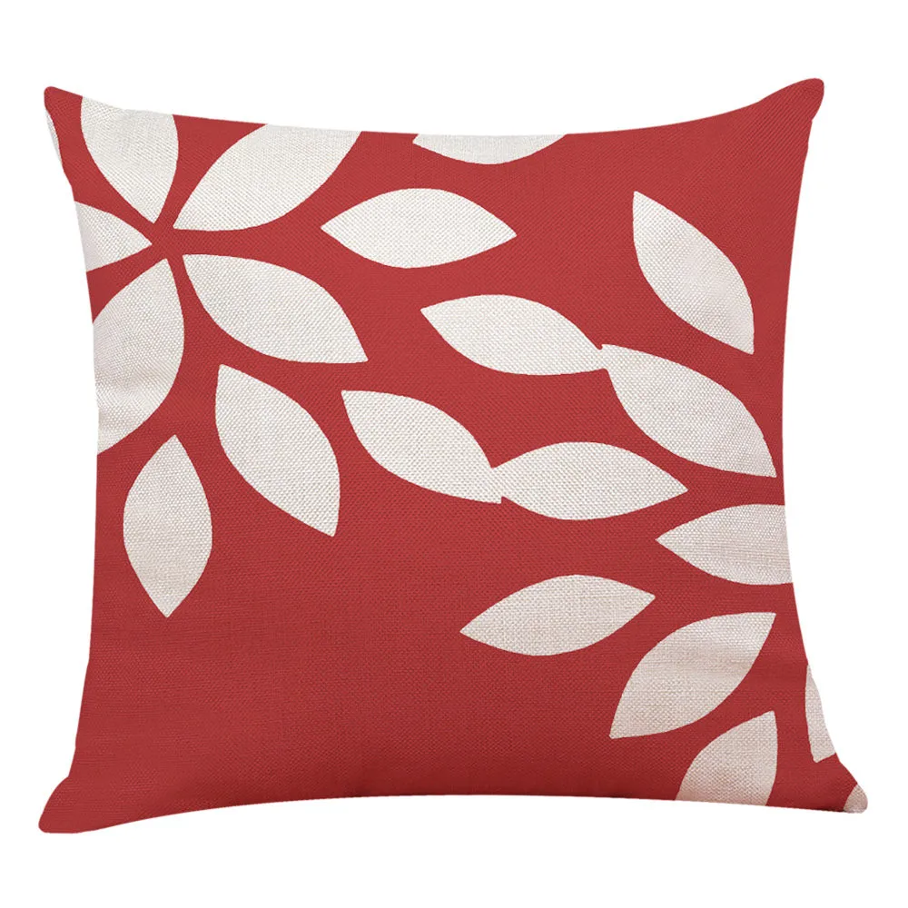 45x45 см квадратный льна красный наволочки для подушек с геометрическим рисунком на талии подушка чехлы для домашнего декора Q0 - Цвет: B