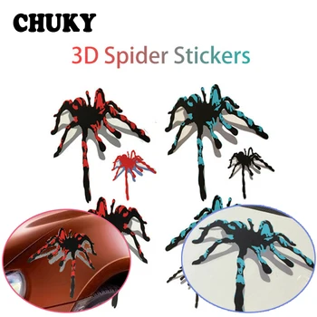 

CHUKY Car Styling Spider Stickers 3D Design For Acura Chevrolet Cruze Aveo Peugeot 307 308 Seat Leon Mazda 3 6 CX-5 Accessories