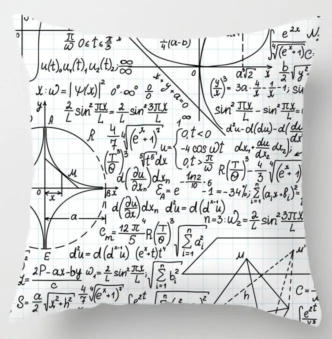 Химия Подушка моя химическая математическая формула Романтика Геометрическая функция треугольник графика плюшевая подушка для школьного стула - Цвет: A10