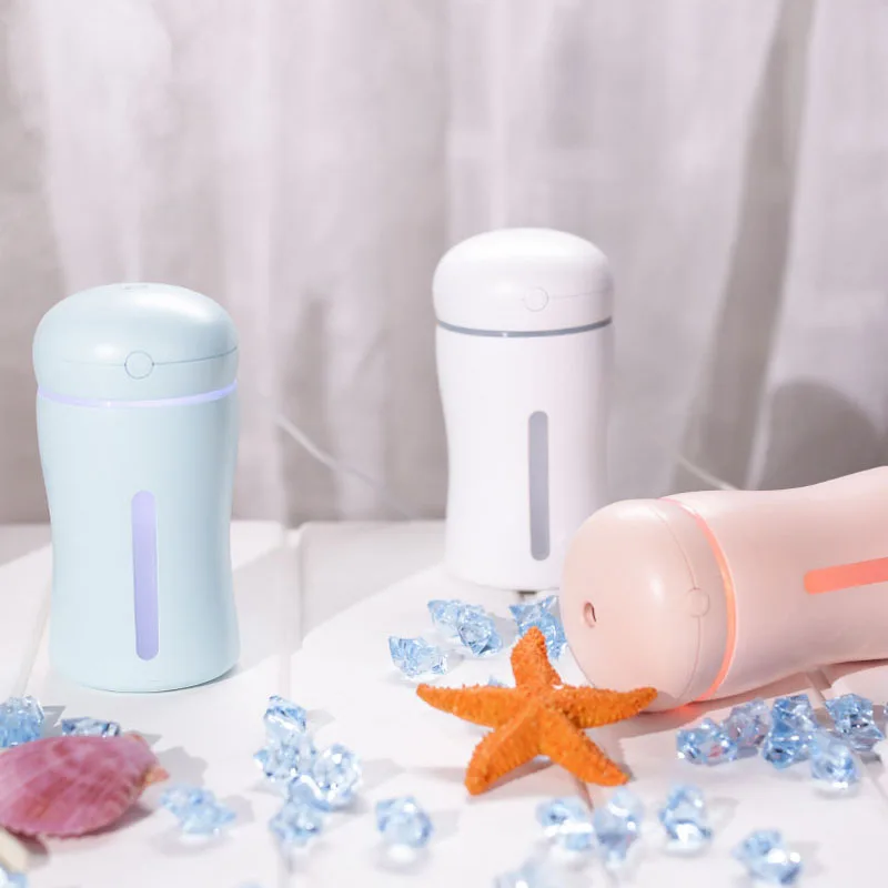 Car air freshener Heart Humidifier 3 in 1 Ultrasonic Air Purifier USB Fan Portable With LED Light Office Home Mist Maker