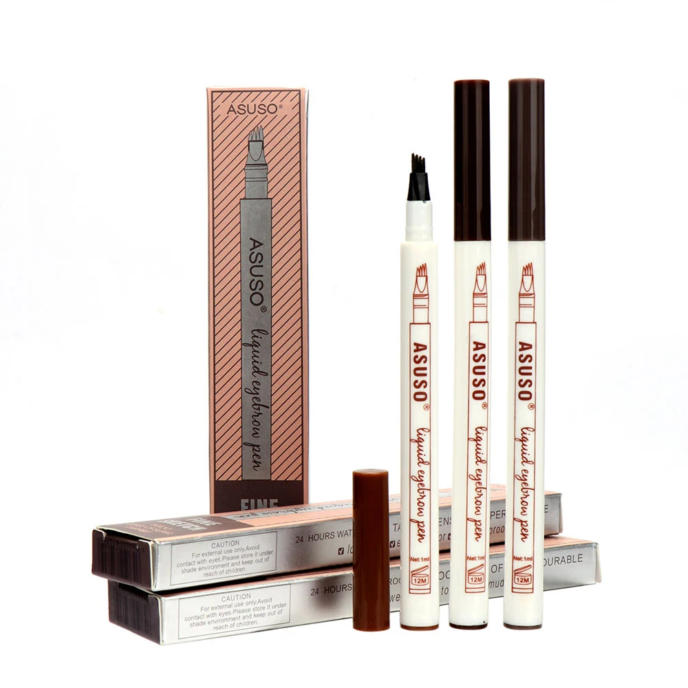 Hot Sale Eyebrow Tattoo Pen Waterproof Eye Makeup 3 Colors Easy Use Deep Color Pencil | Красота и здоровье