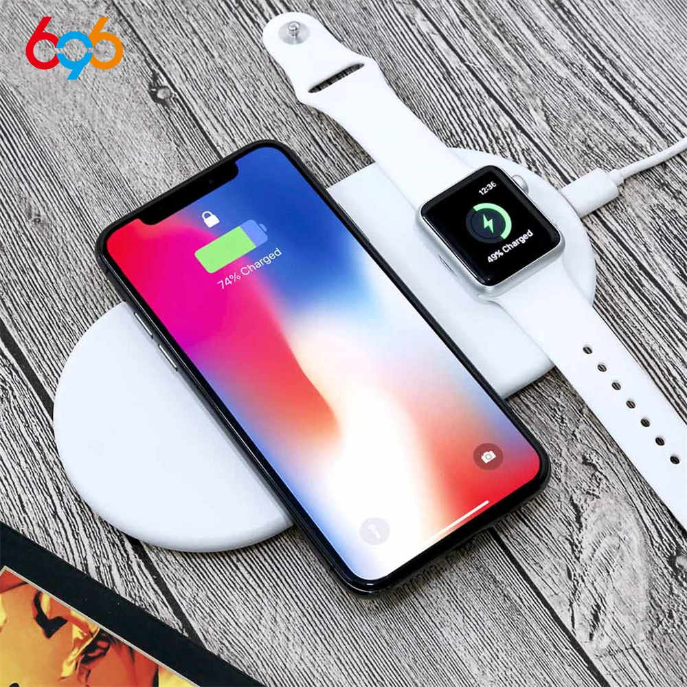 

696 X8 2 In 1 Wireless Fast Charger For Apple Watch For iPhone 8 8Plus X For Samsung S8 S8+ etc.
