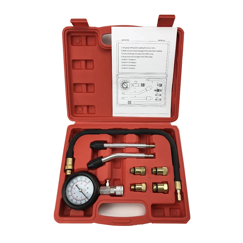 

Update Version Portable Pressure Gauge Compression Tester Leakage Diagnostic Compression Tool Set Auto Briefcase TIRE