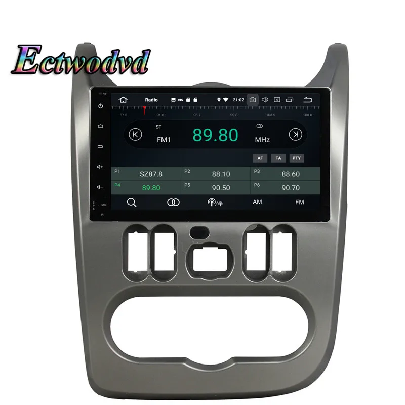 Perfect Ectwodvd Octa Core 4G RAM 64G ROM Android 9.0 Car Multimedia DVD Player GPS HeadUnit For Renault Logan/Sandero/Duster 2015 2016 6