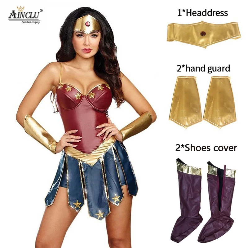 

Wonder Woman Costumes Superhero Costume Women Justice League Halloween Costume for Women Sexy Dress Diana Cosplay Outfits