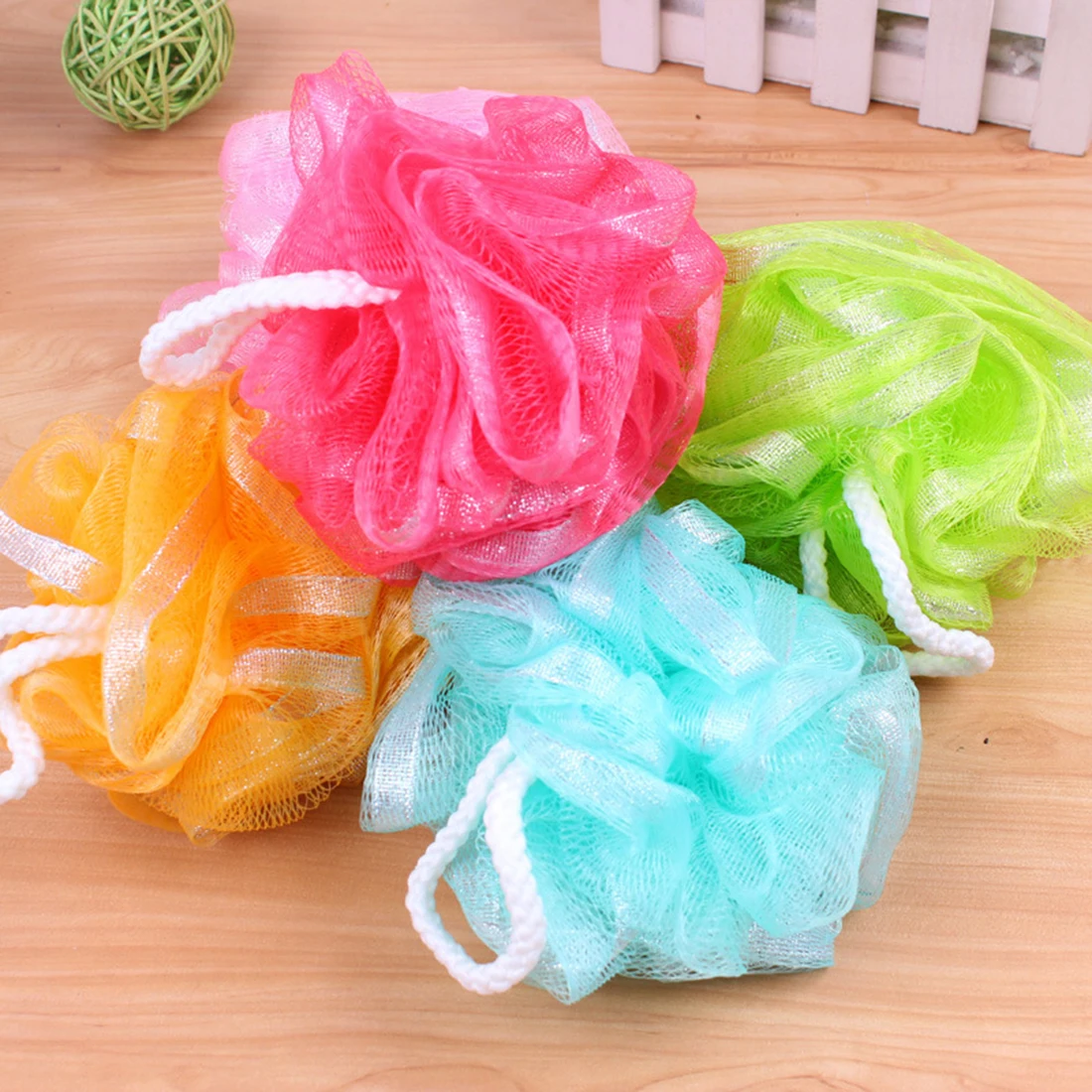 1 Pcs Environmental Soft Bath Ball Rich Bubbles Bath Brushes Bathroom
