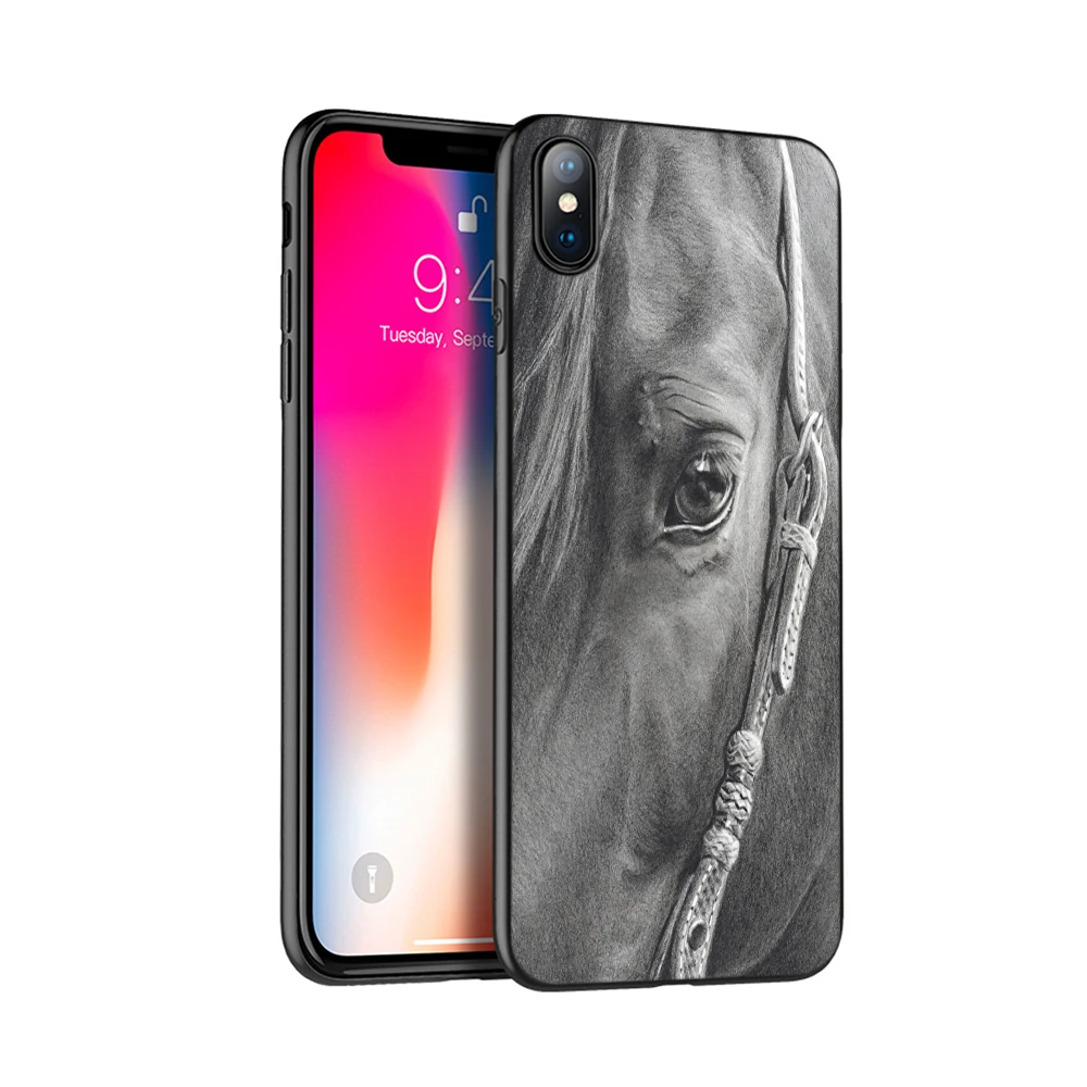 Черный чехол из ТПУ для iphone 5 5s SE 2020 6 6s 7 8 plus X 10 XR XS 11 pro MAX силиконовый с изображением