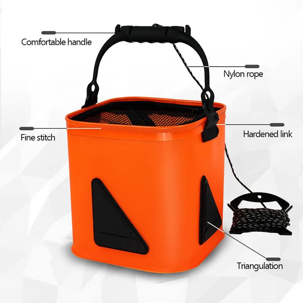 

Portable Large-Capacity Outdoor Camping Fishing Folding Water Bucket Car Storage Container Portable Fishing Tools