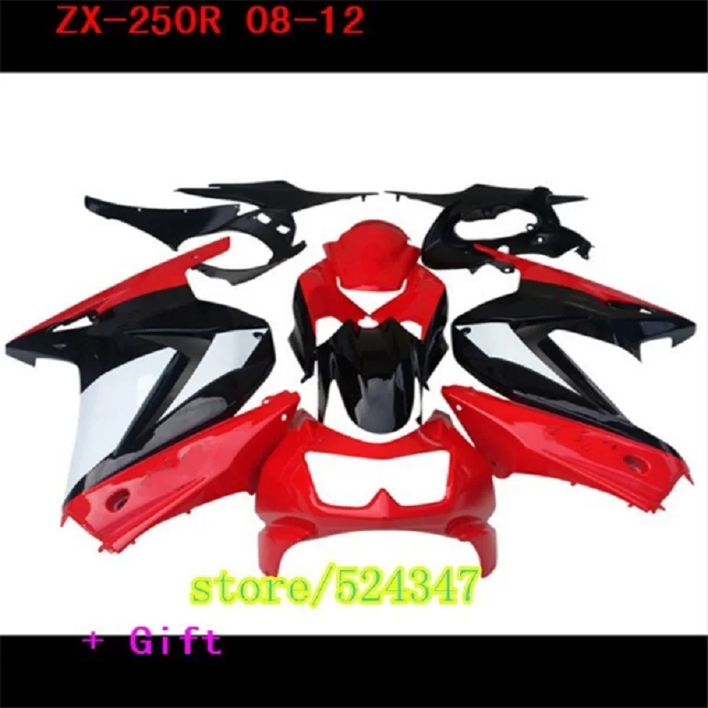 Кузов для Kawasaki EX250R 2008 2009 2010 2011 2012 ABS пластиковые инжекционные панели Ninja 250 08 09 10 11 12