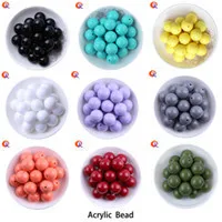 Cordial Design 20MM 100pcs/Lot Chunky Bubblegum Acrylic Solid Beads Printed Black UV,Color Disco Bead For Jewelry CDWB-701157