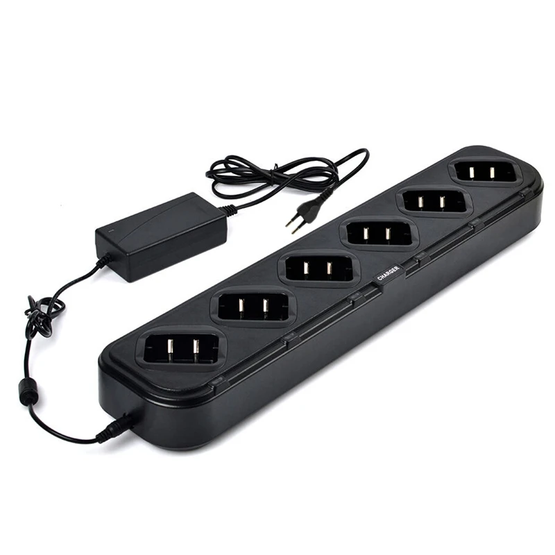 

Six/6-Way Universal Rapid Multi Charger For Pofung Baofeng Uv-5R Uv-5Ra 5Rc Th-F8 Rt-5R Radio Eu Plug