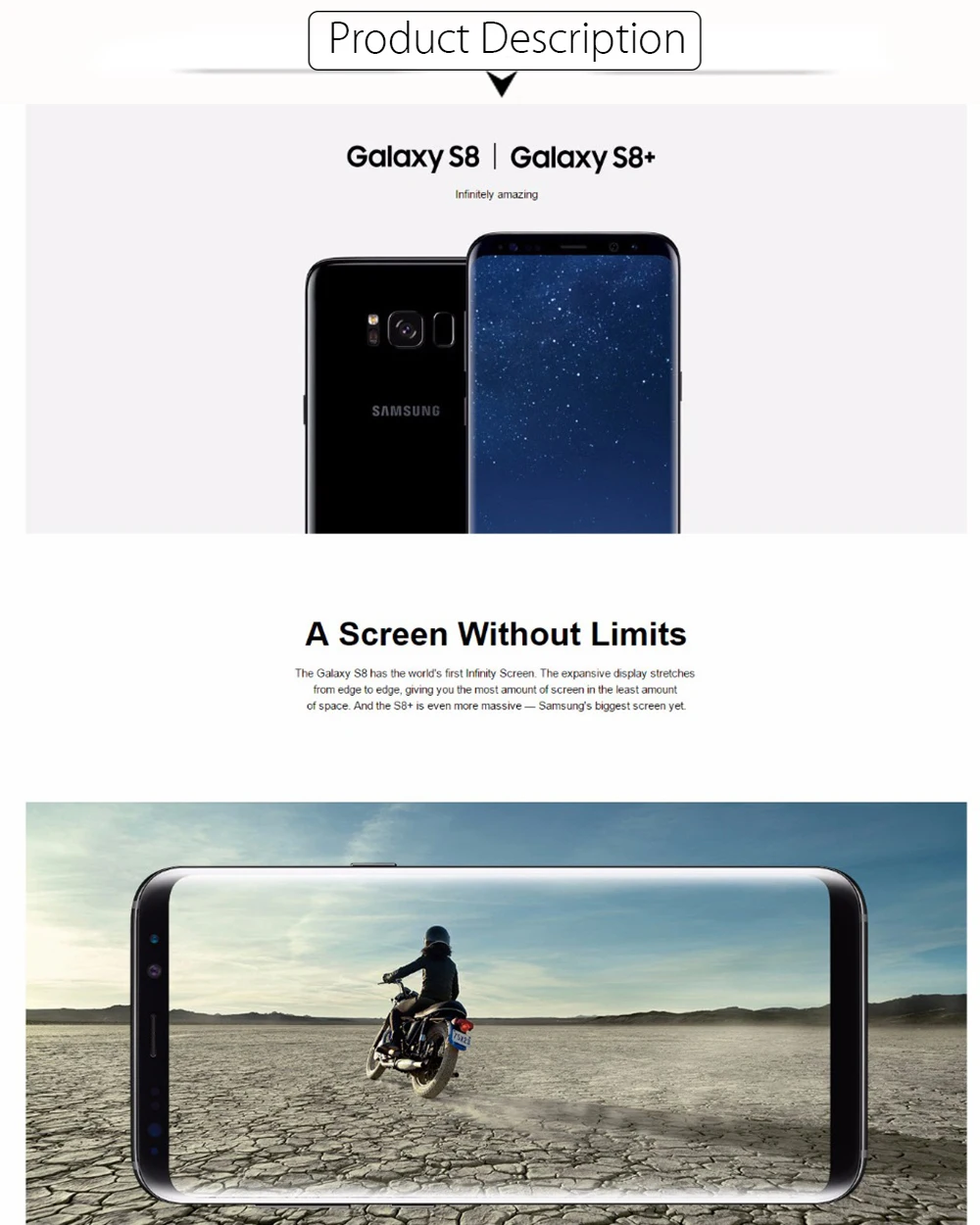 Разблокированный samsung Galaxy S8 Plus, 4 Гб ОЗУ, 64 Гб ПЗУ, 6,2 дюймов, четыре ядра, 4G LTE, 3500 мАч, мобильный телефон, смартфон с отпечатком пальца