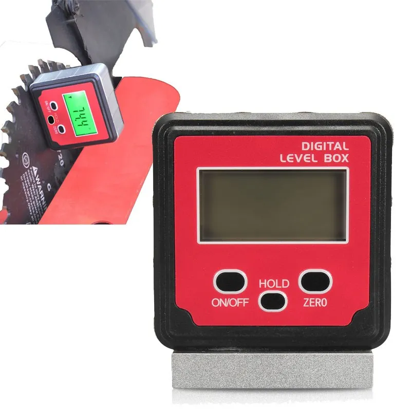 

Newest Digital Angle Finder Protractor Inclinometer Level Box Level Measuring Tool Electronic Angle Meter Gauge Magnetic Base