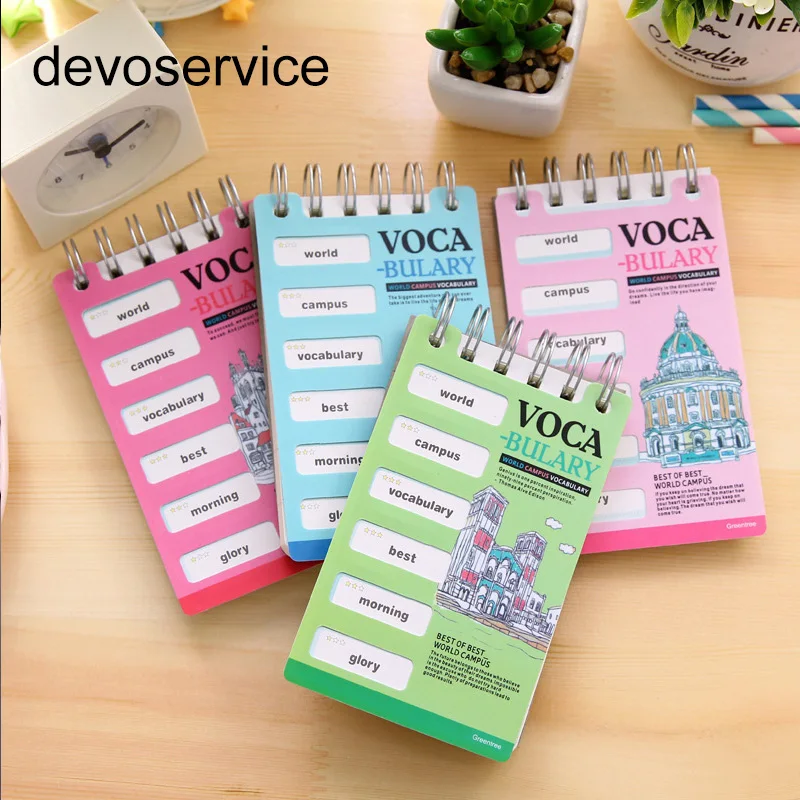 

1pc Cute Kawaii Learn Vocabulary Language Notebook Study Remember Foreign Words Book For Kids Gift School Supplies
